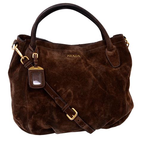 prada suede purse|prada chocolate brown handbag.